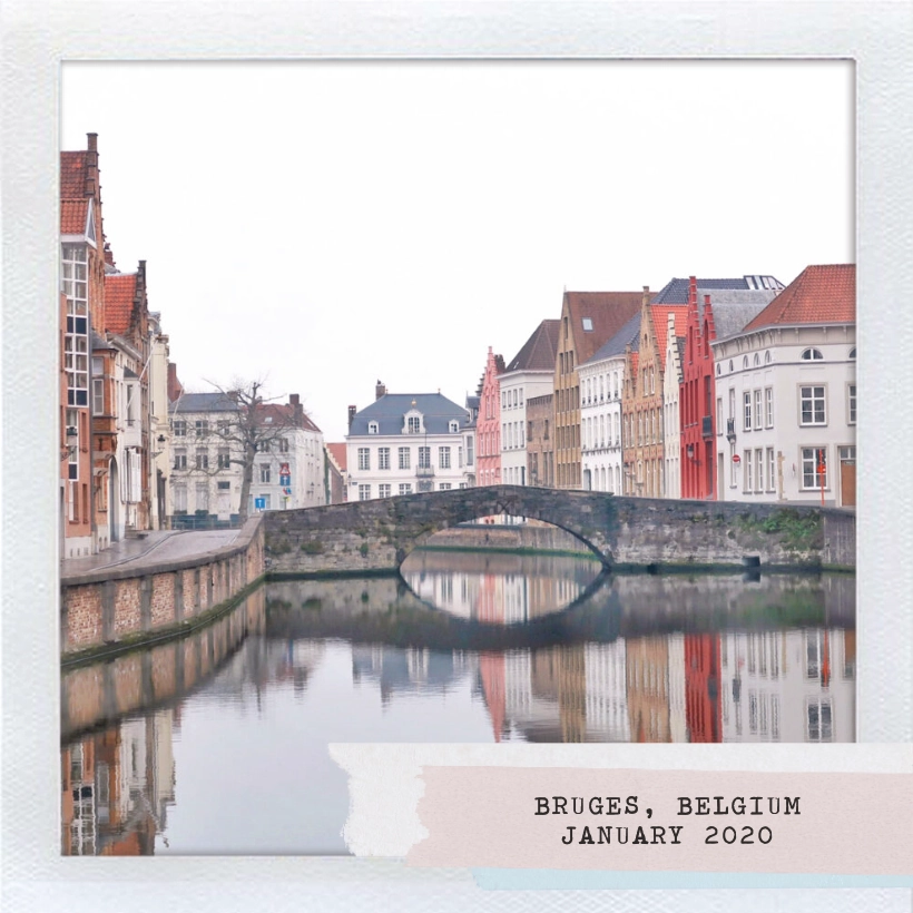 Bruges, Belgium January 2020 Polaroid